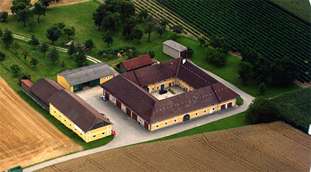 Für moderne Landwirtschaft ist der Vierkanthof zu klein, deshalb werden zusätzliche Stallungen, Maschinenhallen, Hackschnitzellager, etc. in unmittelbarer Nähe zum geschlossenen Vierkanthof errichtet. „Höllerhof im Teufelsgraben“ in Kronstorf